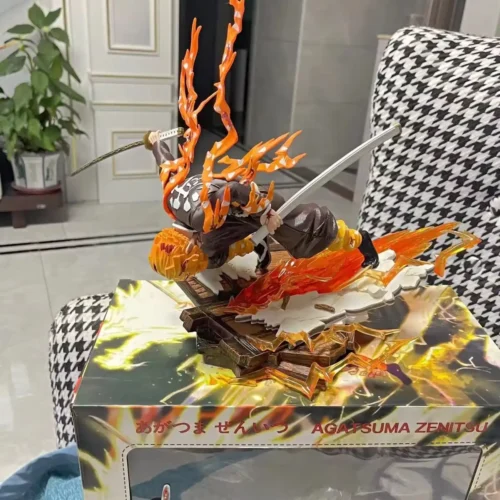 Demon Slayer Kimetsu no Yaiba Agatsuma Zenitsu Thunderclap And Flash Action Figure | 28 Cms |