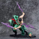 One Piece Anime Roronoa Zoro Combat Mode Anime Action Figure With 2 Heads | 15 Cms|