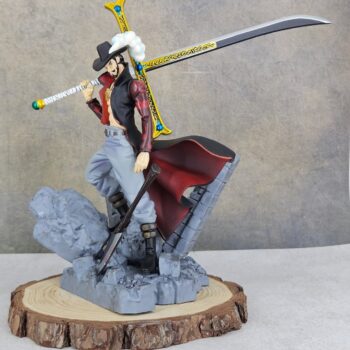 One Piece Dracule Mihawk Sword on Shoulder Pose Action Figure | 30 cm