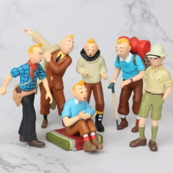 Tintin Adventures | Set of 6 Action Figures Set B | 10 Cms |