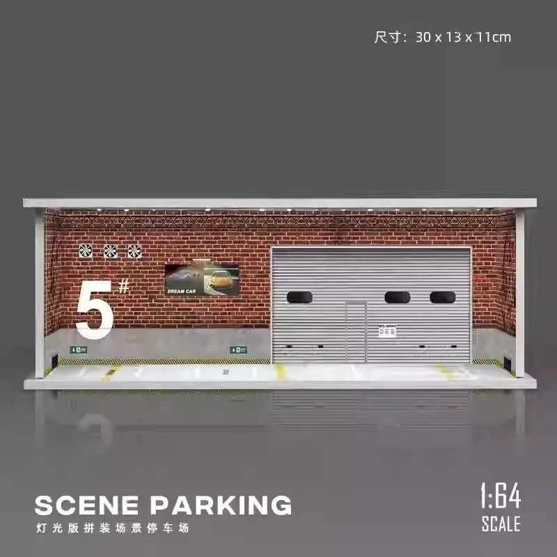 Garage 5 - Detailed Diorama with Lights (Does not include figures or model cars)