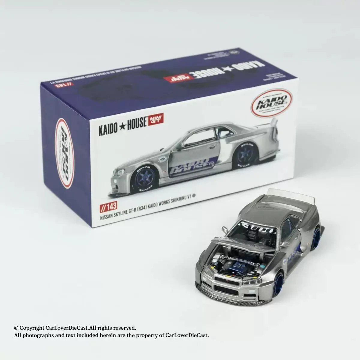 Kaido House + Mini GT 1:64 Nissan Skyline GT-R (R34) KHMG143