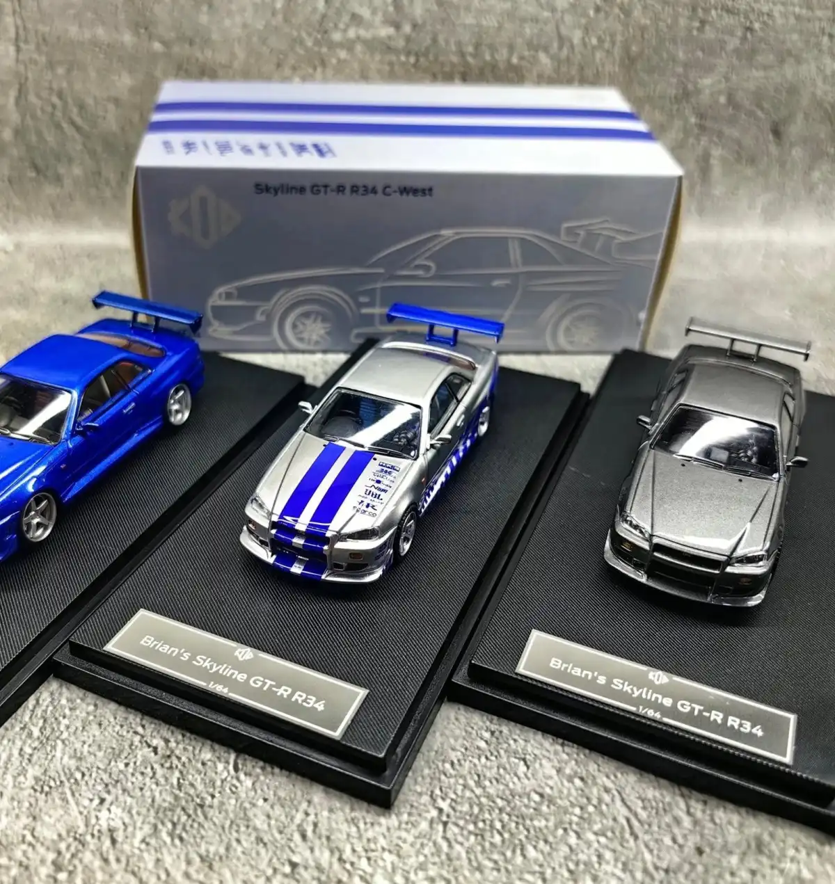 KOD 1/64 Scale Brian Nissan Skyline GTR R34 Fast furious