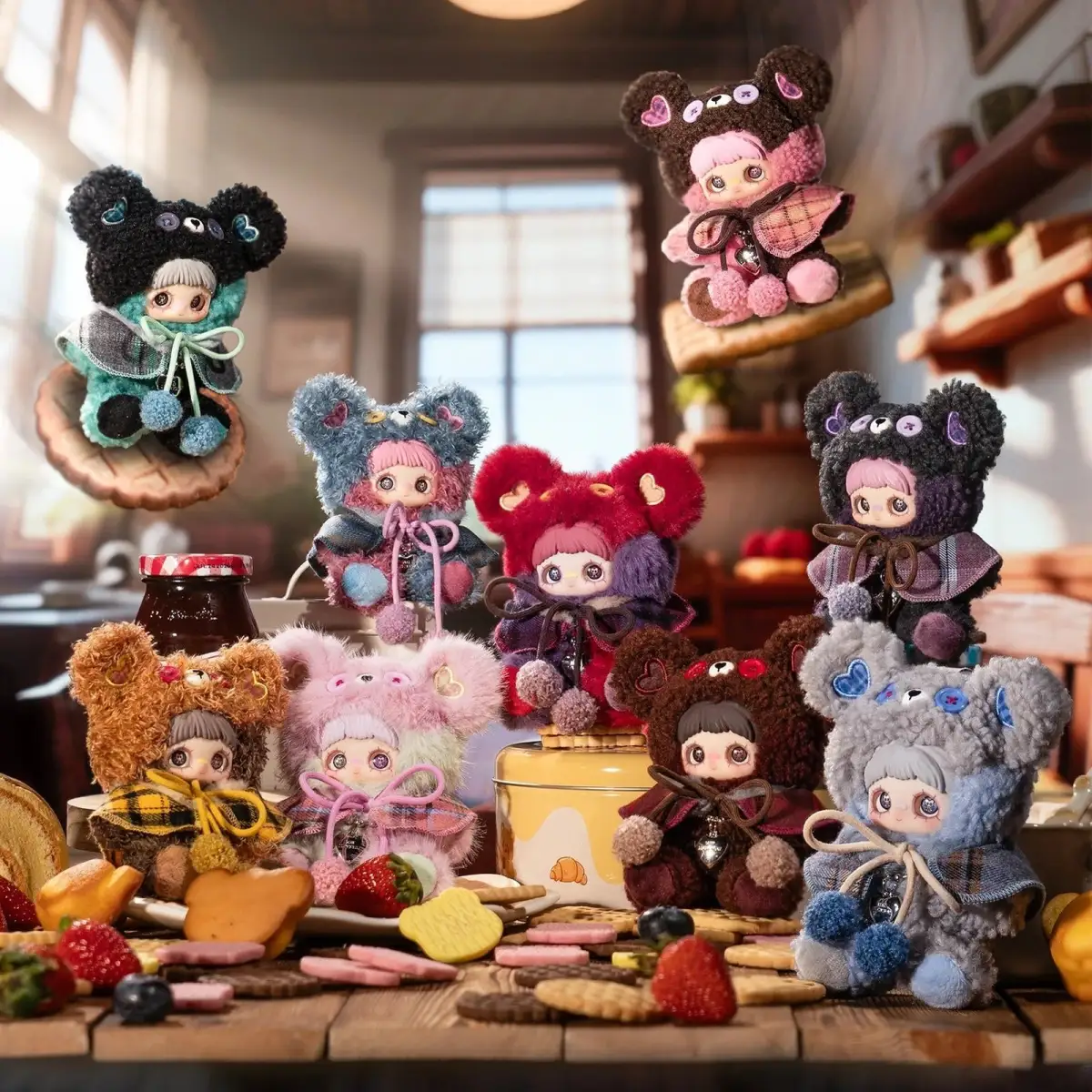 Maymei Tiny Bear Cookie Series Plush Keychain Blind Box