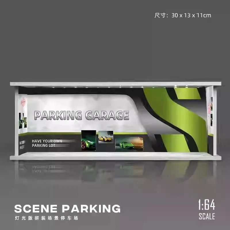 Parking lot Diorama with Lights (Does not include figures or model cars)