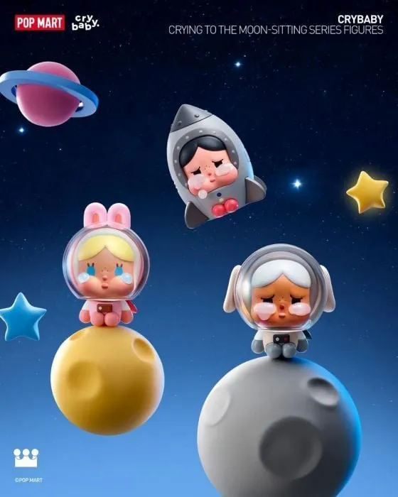Pop Mart CRYBABY Crying to the Moon Sitting Series Figures Blind Box 100% Authentic - Image 2