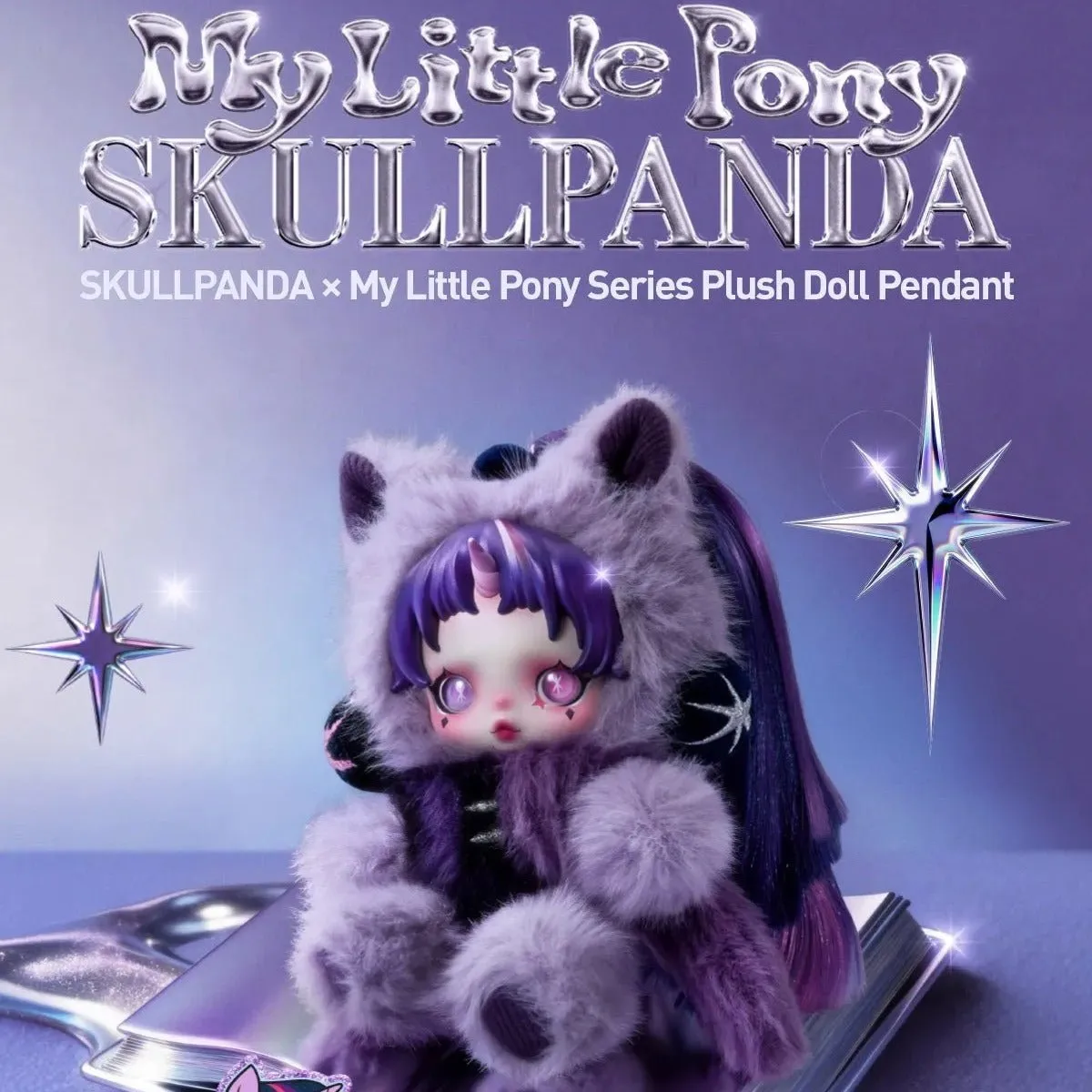 Popmart SKULLPANDA × My Little Pony Series Plush Doll Pendant 100% Authentic