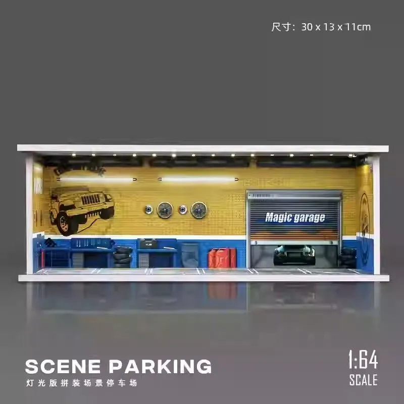 Repair Shop Garage Diorama with Lights (Does not include figures or model cars)